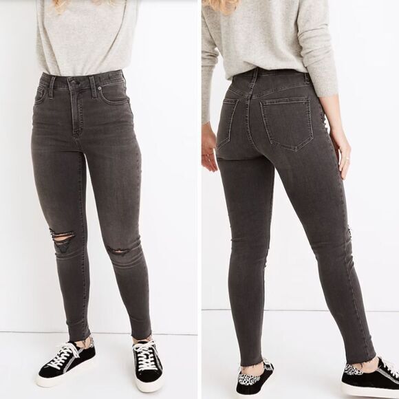 NEW Madewell Curvy High-Rise Skinny Jeans‎ in Black Sea, 24 - Picture 1 of 16